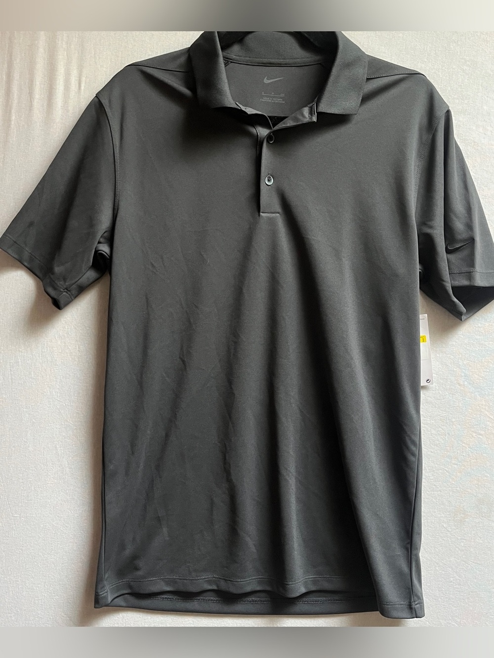 Nike Mens Black Dri-FIT Short Sleeve Performance Golf Polo Shirt S